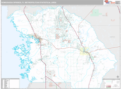 Homosassa Springs Metro Area Digital Map Premium Style